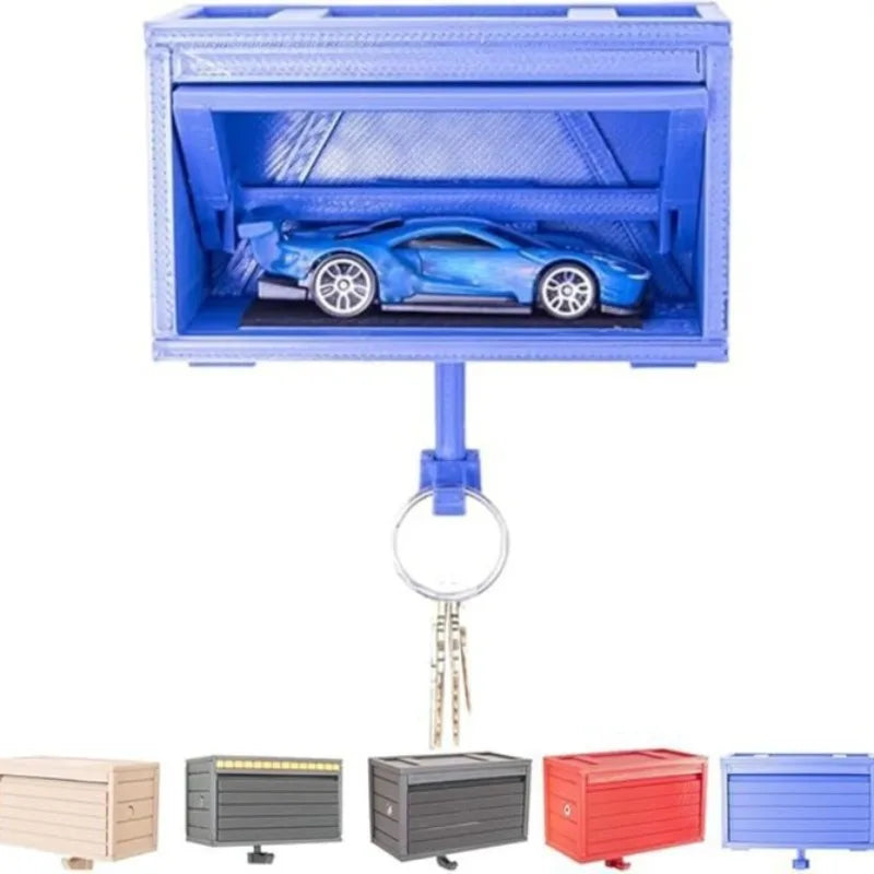 Home Decoration New 3D Printed Garage Switchable Key Holder Car - Themed Keychain Box - Bedroom Decorations No Car Model