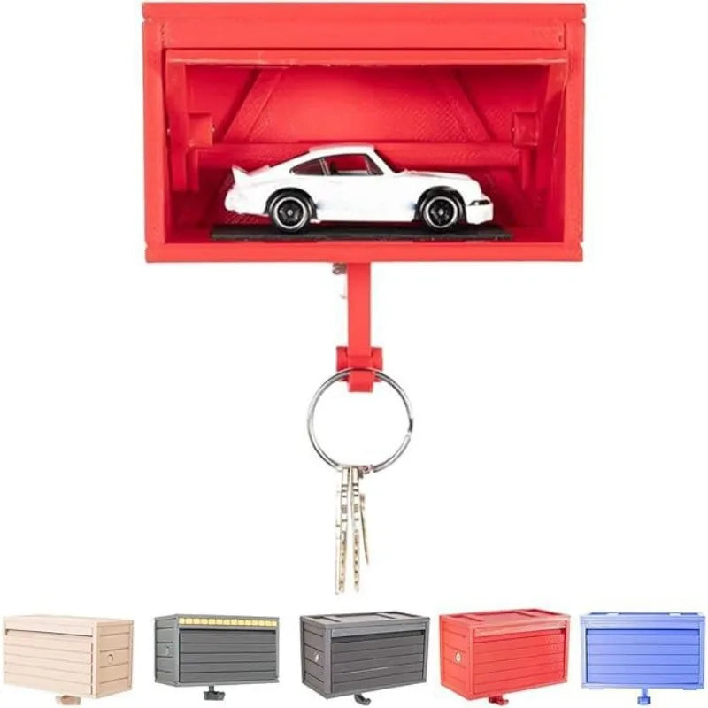 Home Decoration New 3D Printed Garage Switchable Key Holder Car - Themed Keychain Box - Bedroom Decorations No Car Model