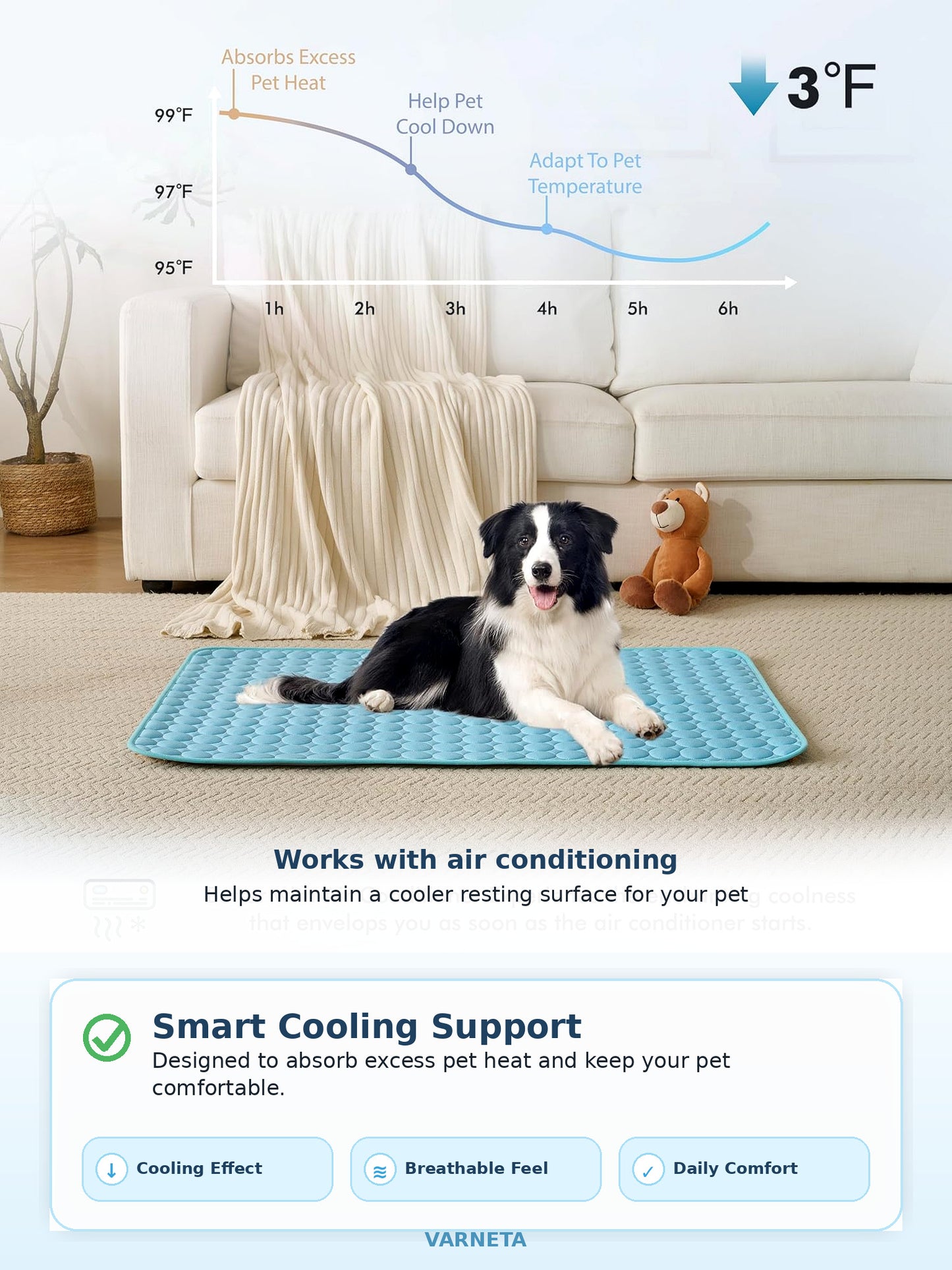 Self-Cooling Pet Mat Ice Silk Cooling Pad for Dogs & Cats — 50%OFF+ FREE SHIPPING